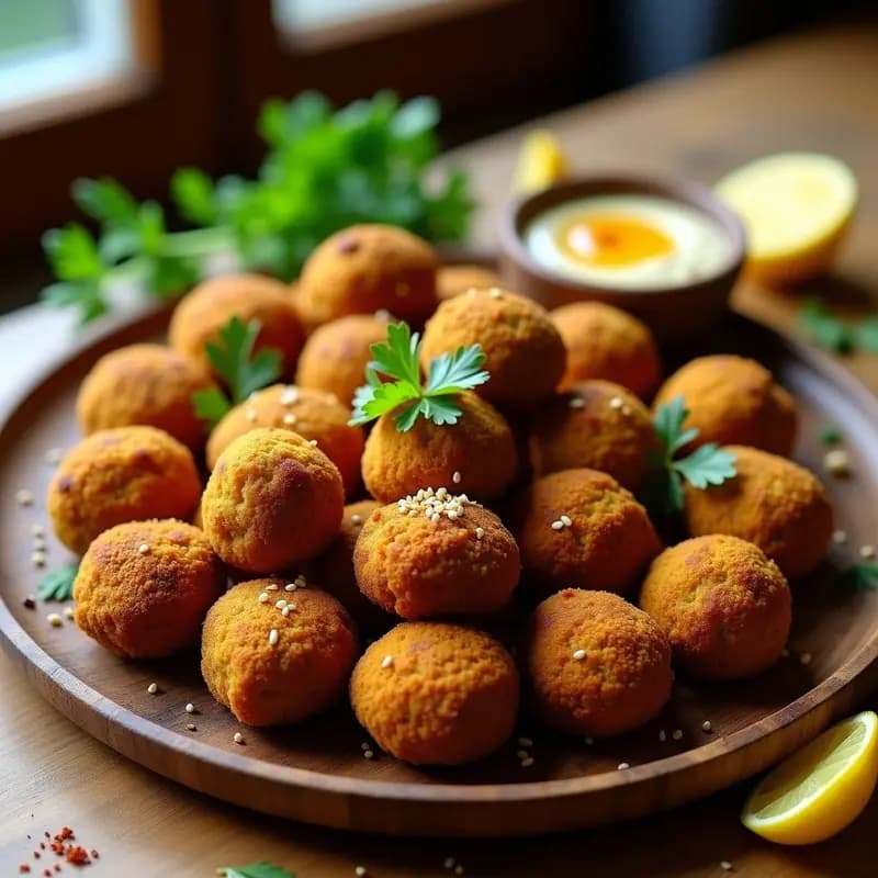 Falafel de Garbanzos Negros y Cúrcuma: Receta Libanesa Crujiente en Airfryer Sin Harina