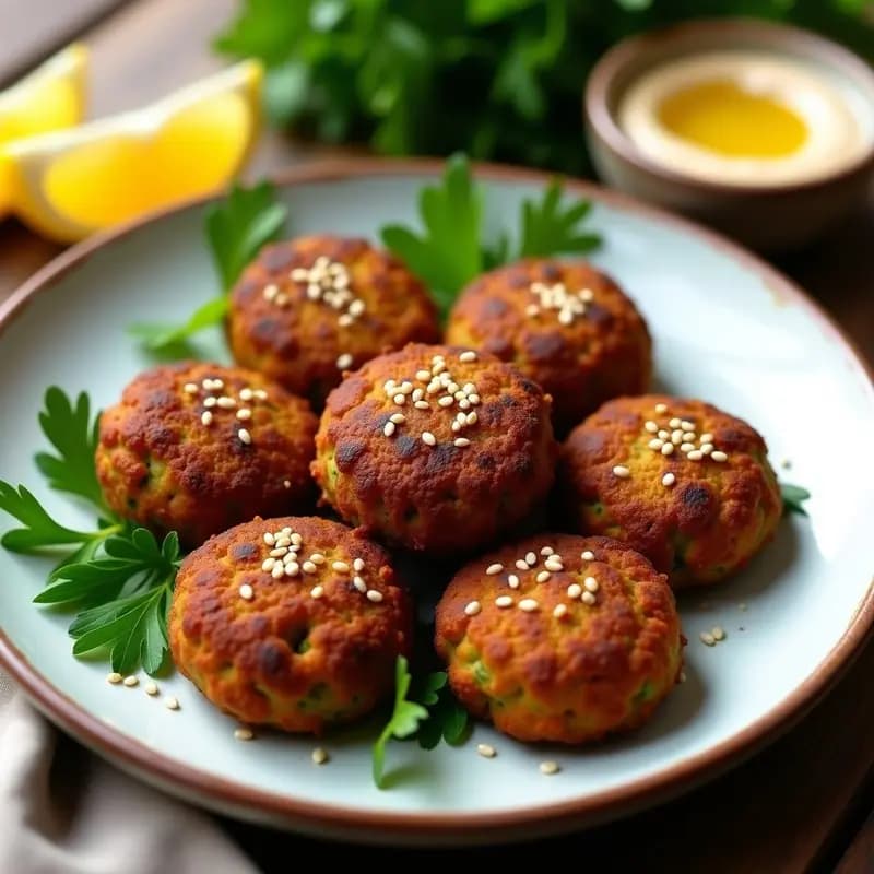 Falafel de Garbanzos Negros: Receta de Oriente Medio con Toque Gourmet y Crunch Extra