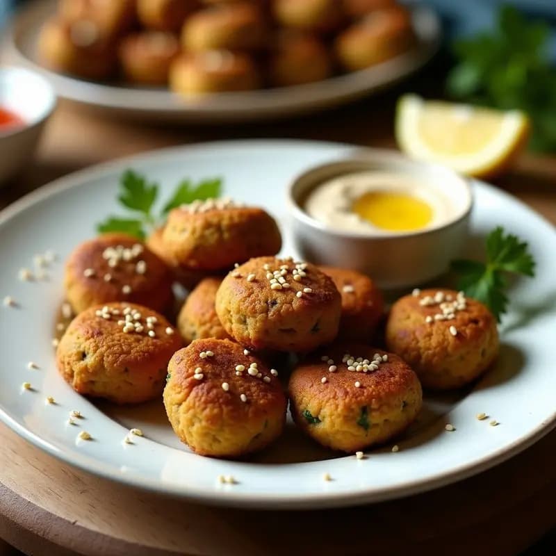 Falafel de Garbanzos Negros: Croquetas Egipcias Crujientes sin Fritura