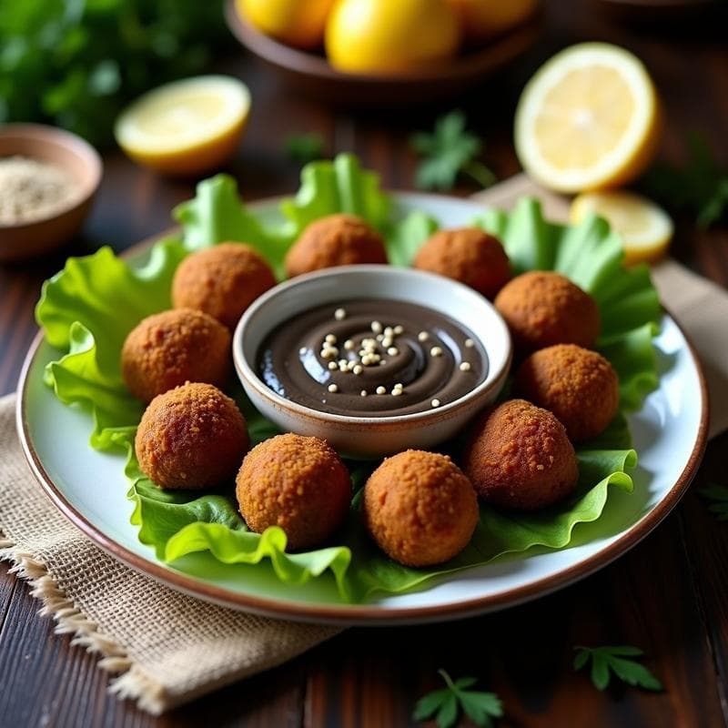 Falafel de Garbanzos Negros con Tahini de Ajo Negro: Receta Libanesa en Thermomix