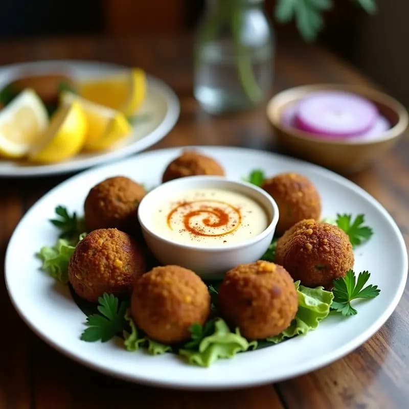 Falafel de Garbanzos Negros con Tahini de Ajo: Receta Egipcia Sin Freír en Airfryer