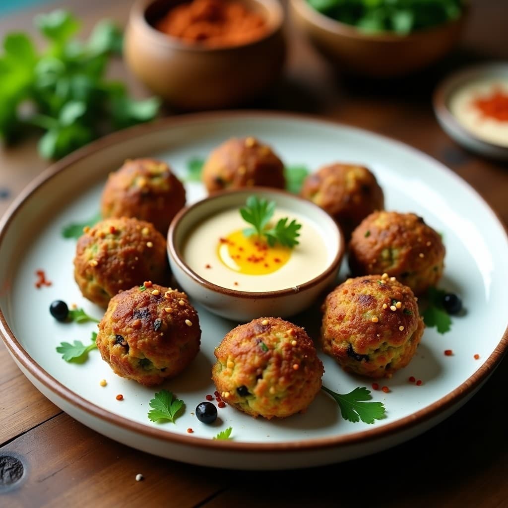 Bolas de Falafel de Garbanzos Negros y Cilantro: Receta Libanesa en Thermomix sin Freír