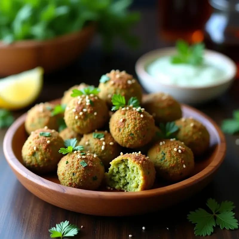 Falafel de Garbanzos Verdes y Hierbas: Aperitivo Egipcio en Airfryer y Sin Harina