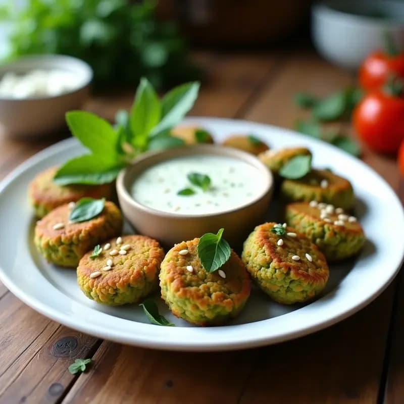 Falafel de Garbanzos Verdes: Receta Árabe en Airfryer y Sin Cocción Previa