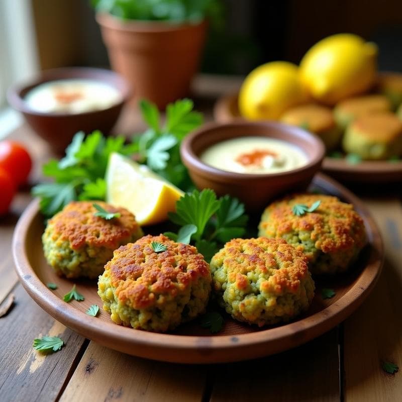 Falafel de Garbanzos Verdes con Salsa de Tahini y Limón: Receta en Airfryer Crujiente y Sin Aceite