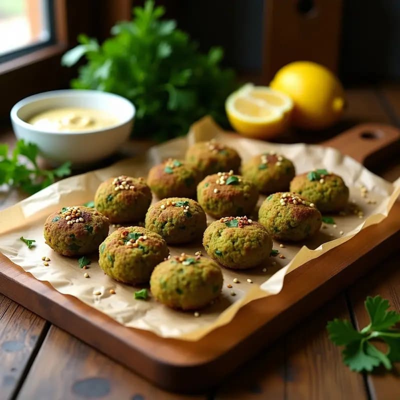 Falafel de Garbanzos Verdes al Horno: Receta Libanesa Crunchy y Sin Aceite