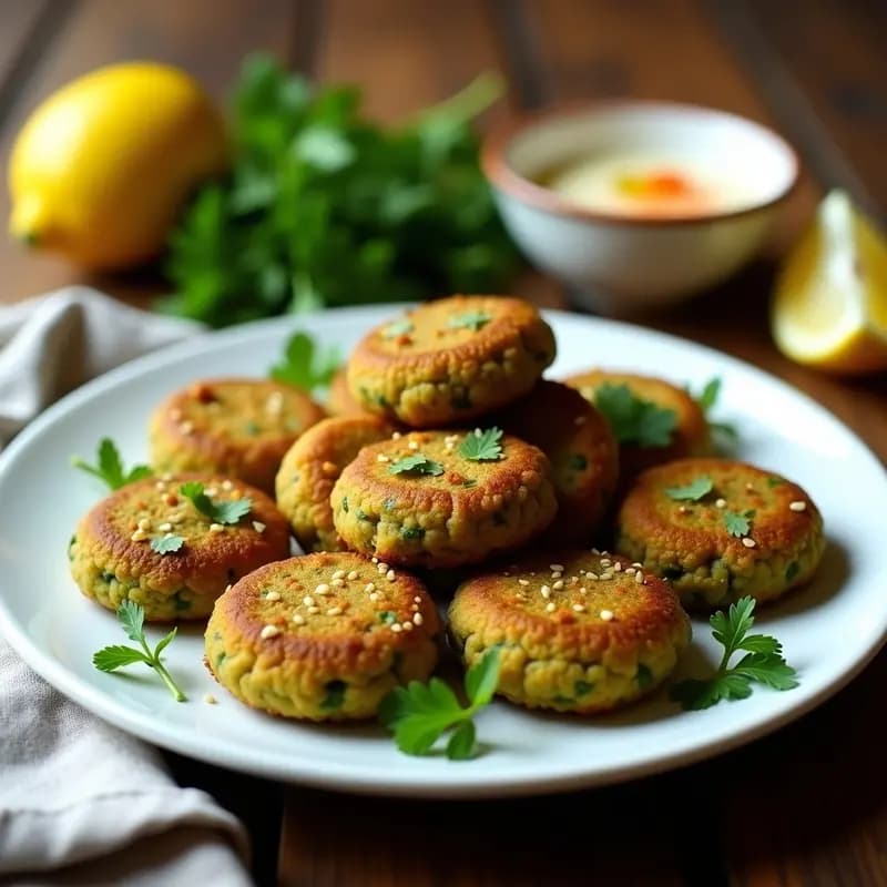 Falafel de Garbanzos Verdes y Perejil: Receta de Oriente Medio en Airfryer Sin Harina