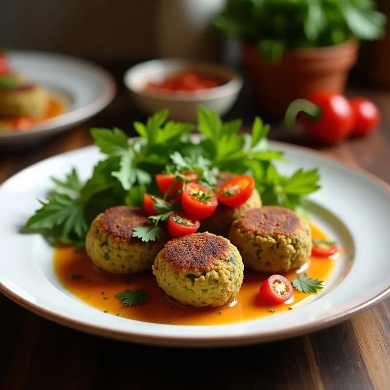 Falafel de Habas y Hierbas: Receta Tradicional del Líbano en Airfryer con Tahini