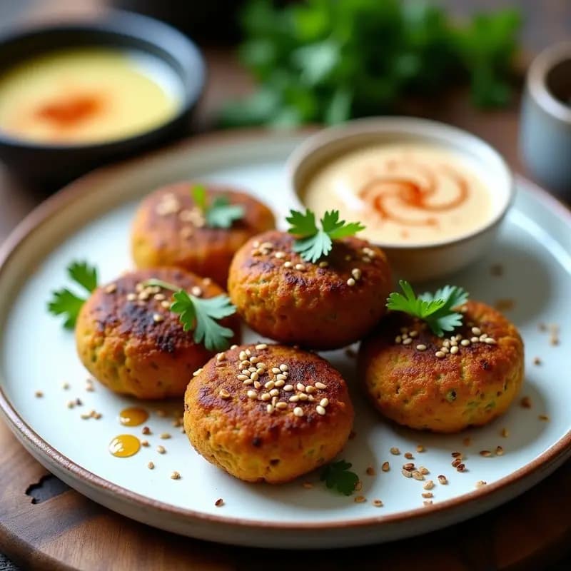 Falafel de Habas y Ajo Negro: Versión Gourmet del Clásico Árabe en Airfryer