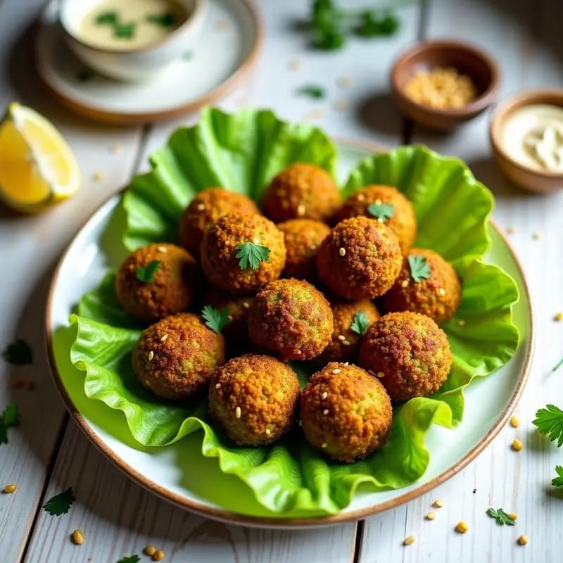 Falafel de Habas y Ajo Verde: Receta Libanesa Crujiente en Airfryer