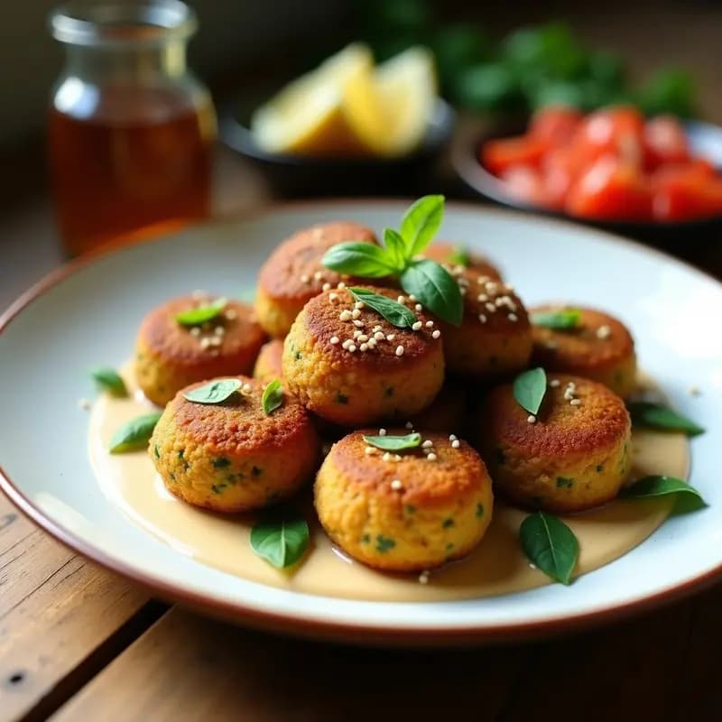 Falafel de Habas y Albahaca: Versión Sirio-Libanesa en Airfryer y Sin Gluten