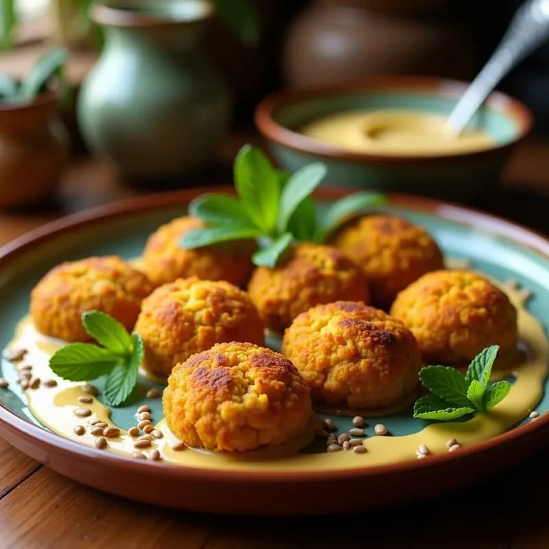Falafel de Habas y Azafrán: Receta Libanesa con Toque Persa en Airfryer