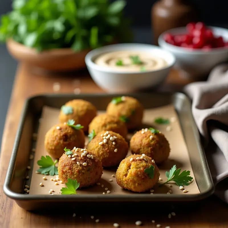 Falafel de Habas y Cilantro: Receta egipcia crujiente al horno y sin harina