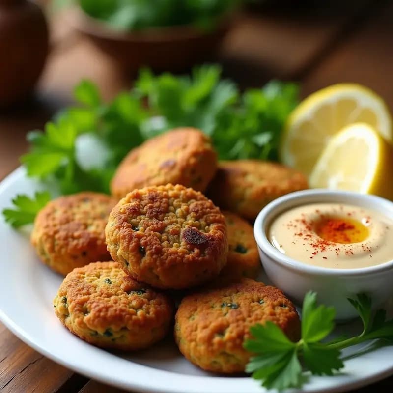 Falafel de Habas con Comino y Perejil: Croquetas Árabes en Airfryer Veganas