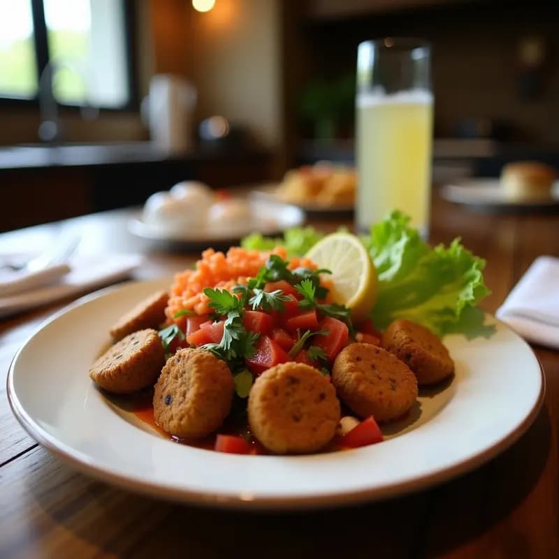 Falafel de Habas con Ensalada de Rúcula y Granada: Receta Egipcia Crujiente y Fresca
