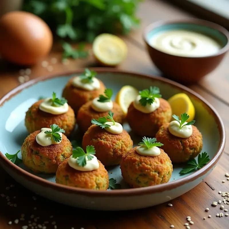 Falafel de Habas y espárragos trigueros: Receta Árabe en Airfryer y Vegana