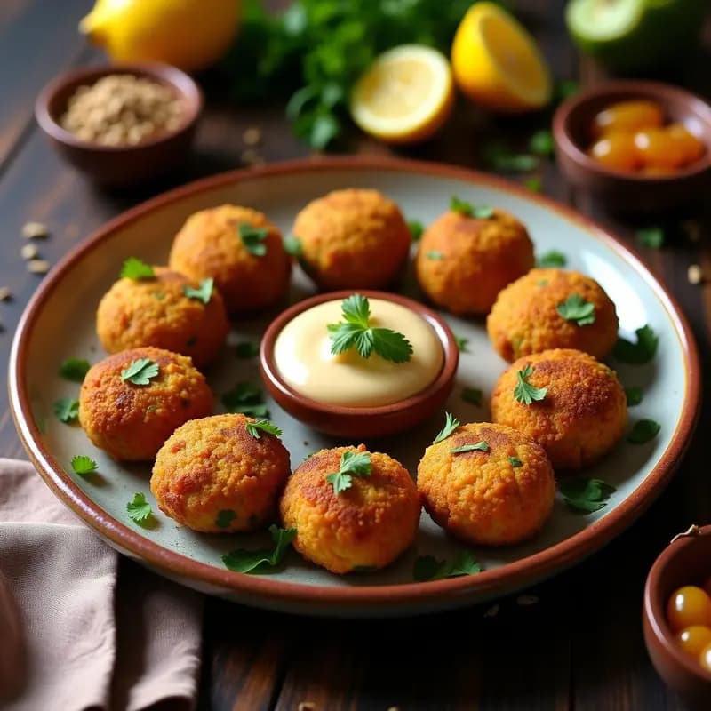 Falafel de Habas con Especias Marroquíes: Aperitivo Árabe en Airfryer Sin Gluten