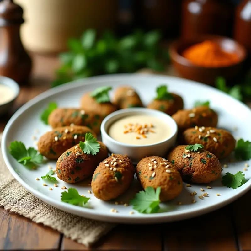 Falafel de Habas y Espinacas al Horno: Receta de Oriente Medio Vegana y Crujiente