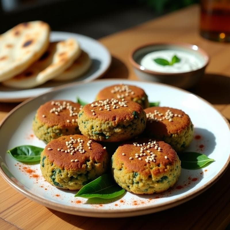 Falafel de Habas y Espinacas al Horno: Receta Árabe Sin Gluten y Alta en Fibra en 20 Minutos