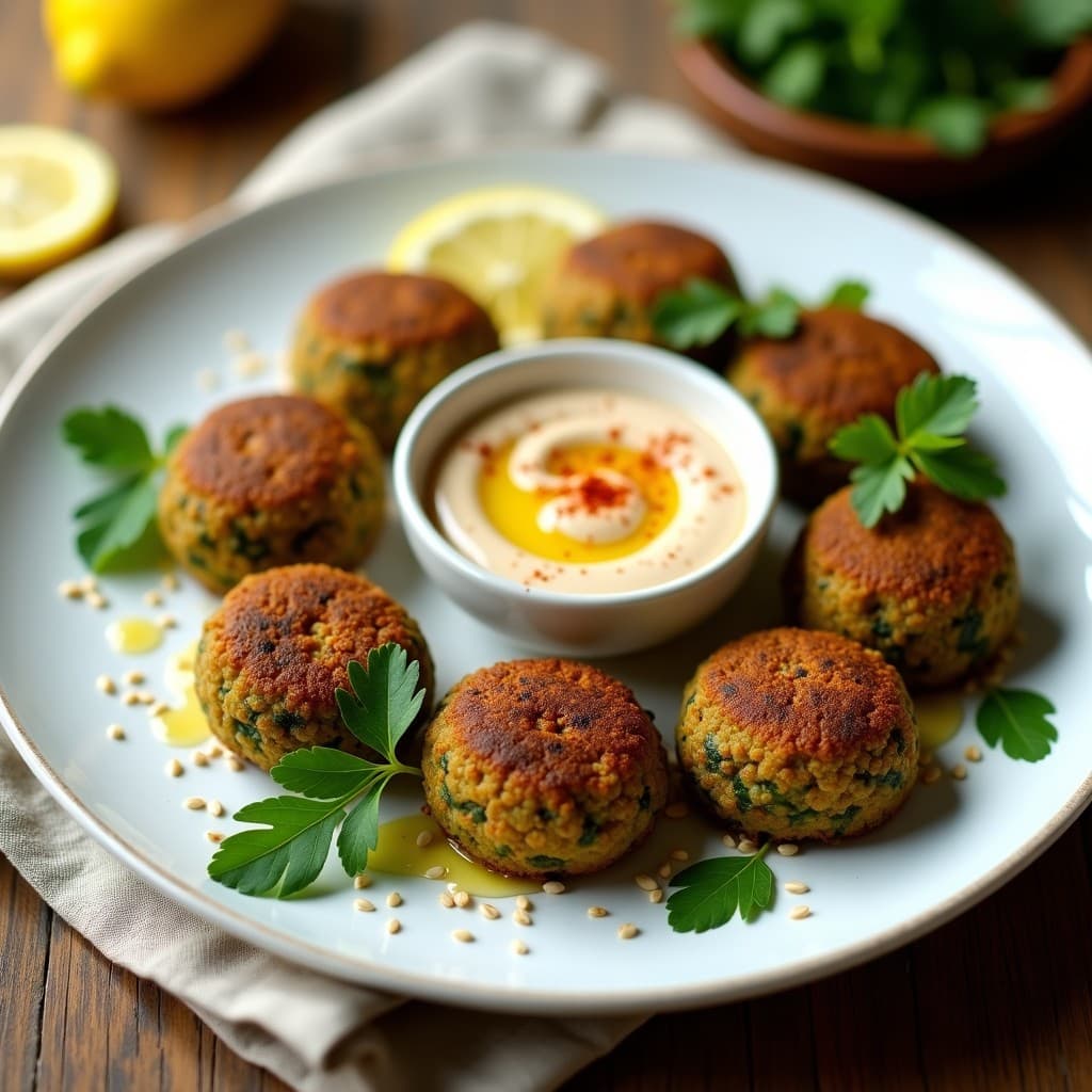 Falafel de Habas y Espinacas con Salsa de Tahini: Receta Arabe en Olla Express