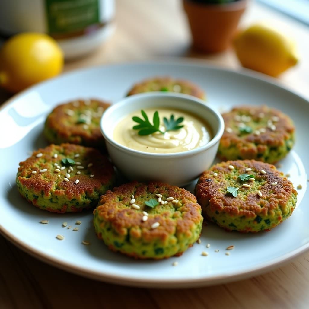 Falafel de Habas y Espirulina con Salsa de Limón Confitado: Aperitivo Árabe en Airfryer
