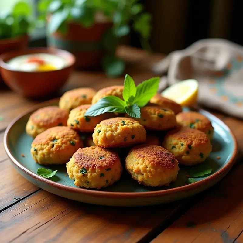 Falafel de Habas con Harina de Garbanzo y Especias Bereberes: Receta Marroquí en Airfryer