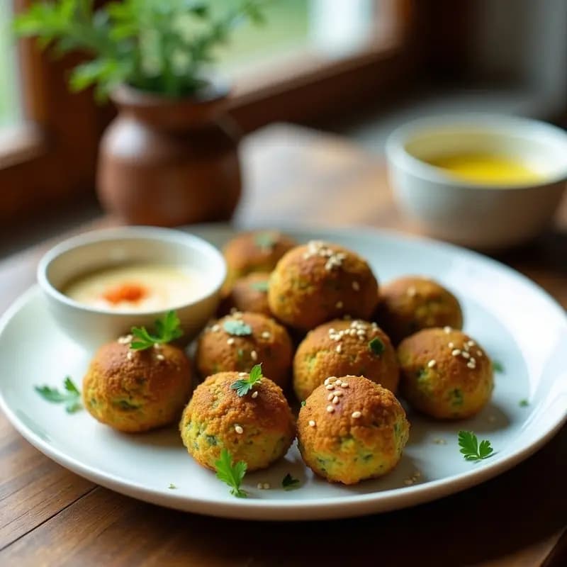 Falafel de Habas y hierba Luisa: Receta Árabe Sin Garbanzos en Airfryer