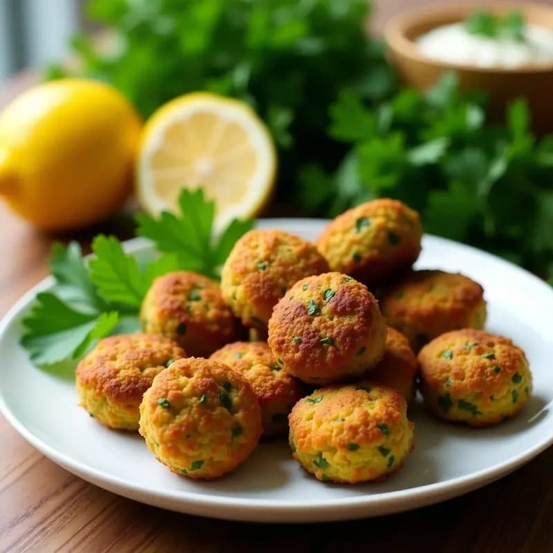 Falafel de Habas y Hierbas: Receta Libanesas Sin Gluten en Freidora de Aire
