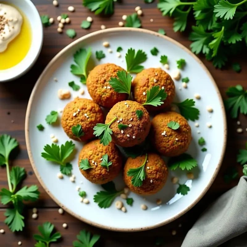 Falafel de Habas y Hierbas Frescas: Receta Libanes Sin Garbanzos y Crudivegana