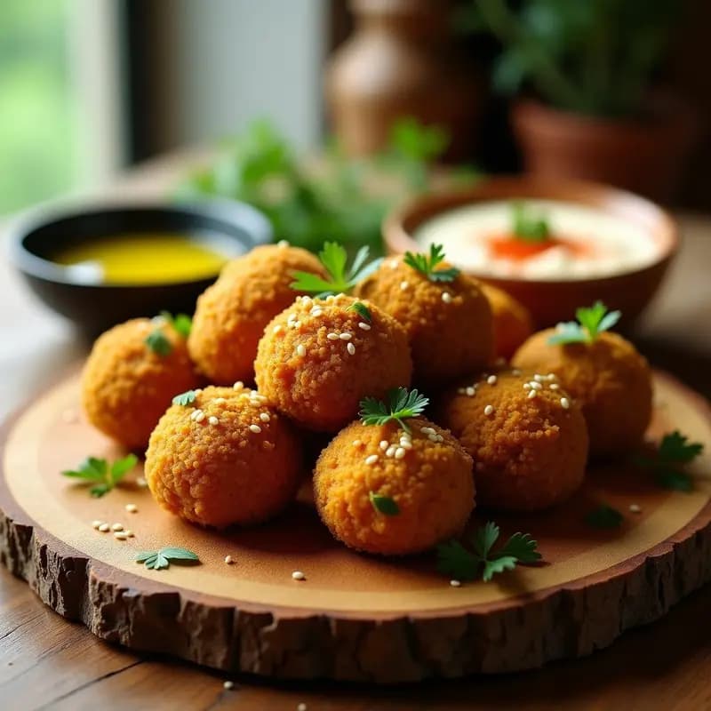 Falafel de Habas con Hierbas Provenzales: Aperitivo Francés-Arabe en Airfryer