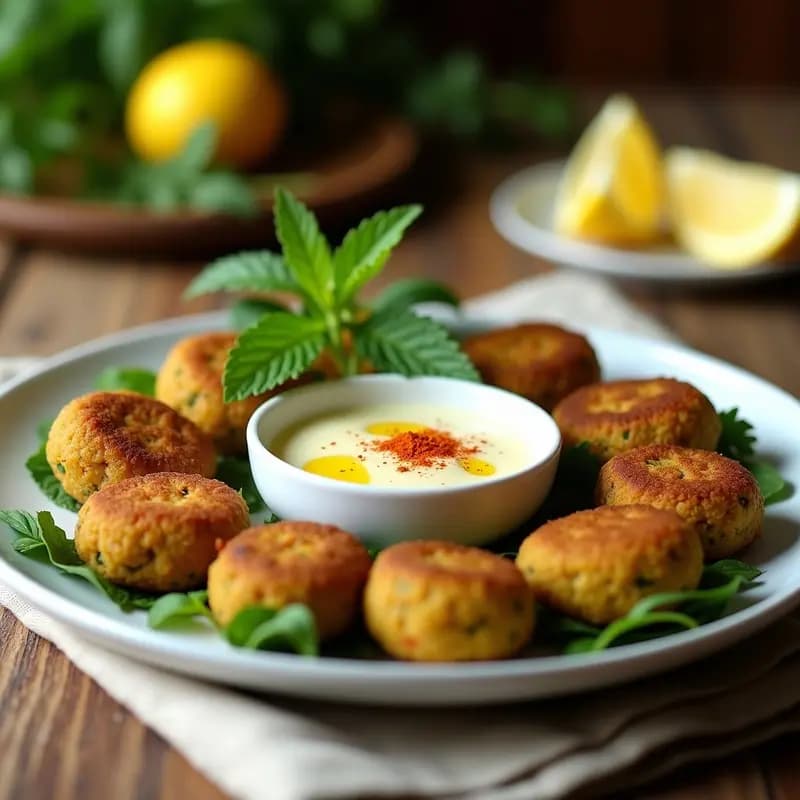 Falafel de Habas y Hierbas con Salsa de Limón: Entrante Egipcio en 20 Minutos