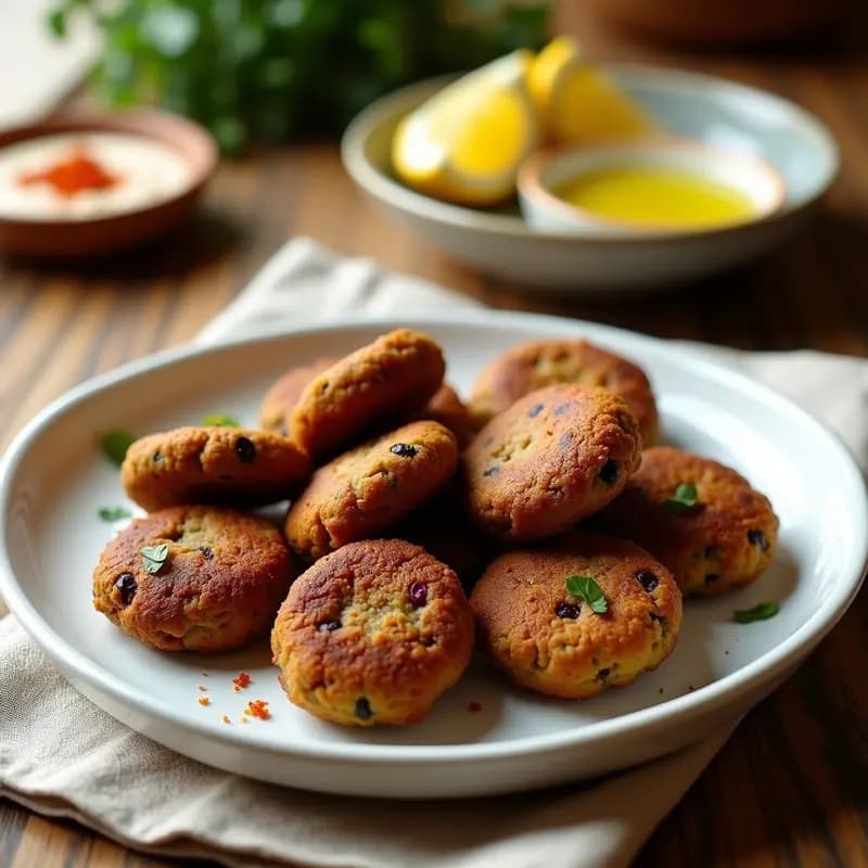 Falafel de Habas Negras y Cebolla Morada: Receta Egipcia Keto en Airfryer