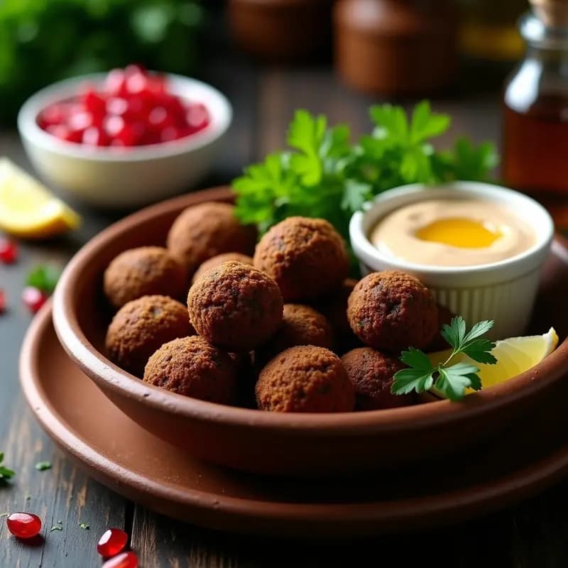 Falafel de Habas Negras con Salsa de Tahini y Granada: Receta Libanesas en Airfryer