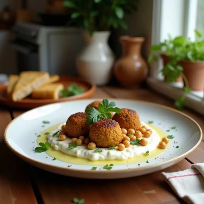 Falafel de Habas con Salsa de Yogur de Coco: Receta Árabe Sin Garbanzos y Sin Gluten