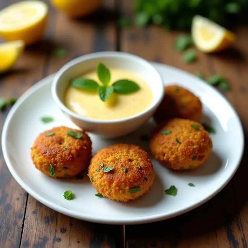 Falafel de Habas con Salsa de Limón y Granadilla: Receta Libanesade Sin Garbanzos