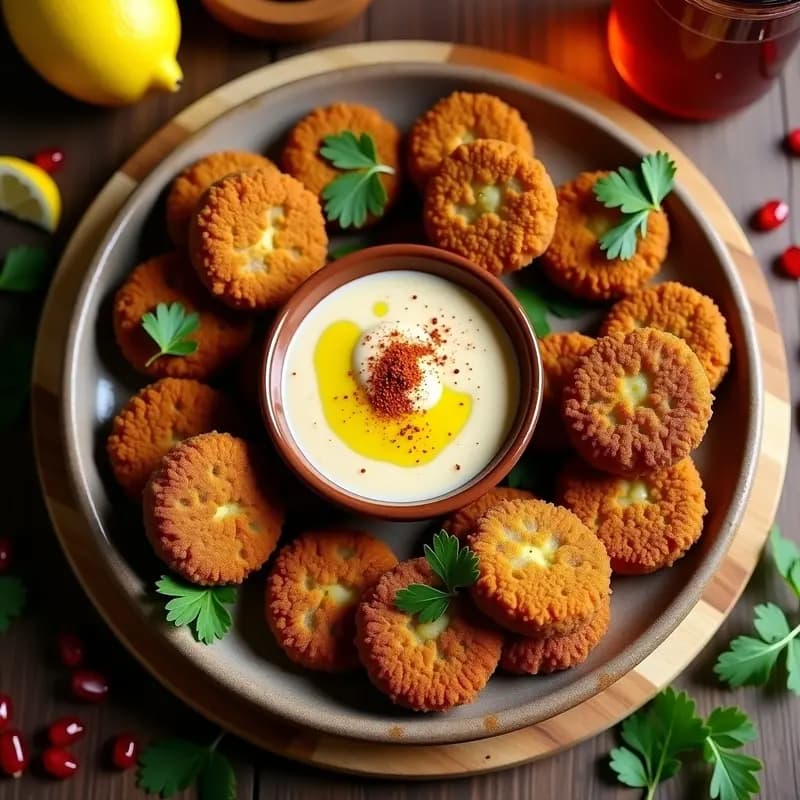 Phalafel de Habas con Salsa de Tahini y Granados: Receta Libanesa Keto