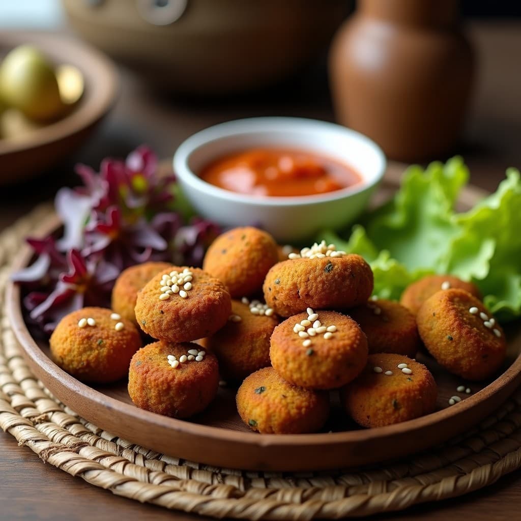 Falafel de Habas Secas con Salsa de Tamarindo: Receta Egipcia en Olla Exprés