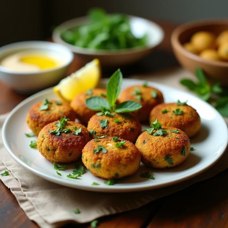 Falafel de Habas y hierbas frescas: Receta Líbano-Española Crujiente en Thermomix