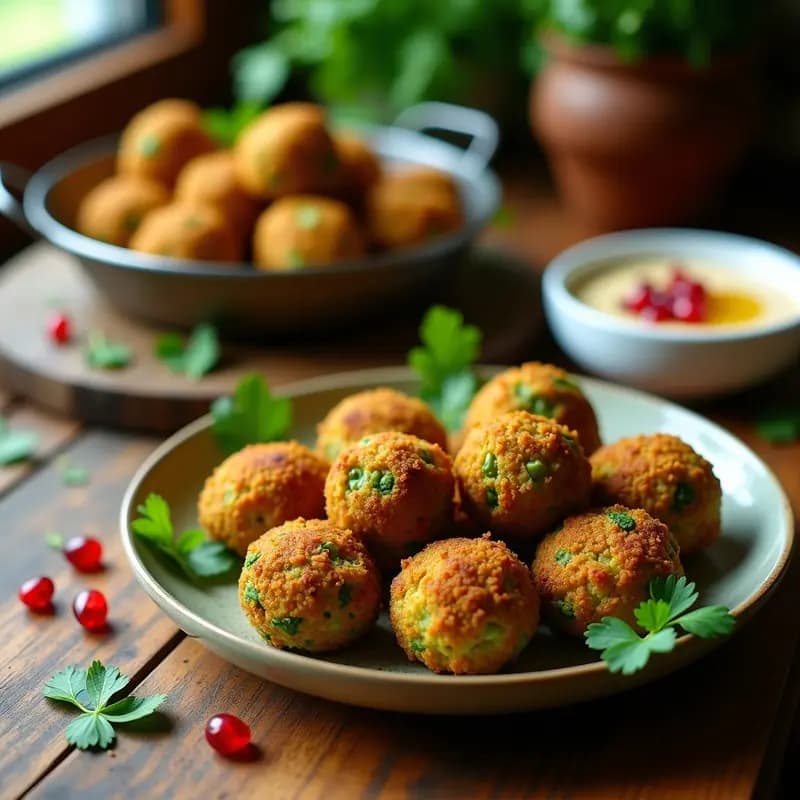 Falafel de Habas Verdes y Cilantro: Receta Libanesas Crujientes en Airfryer Sin Harina