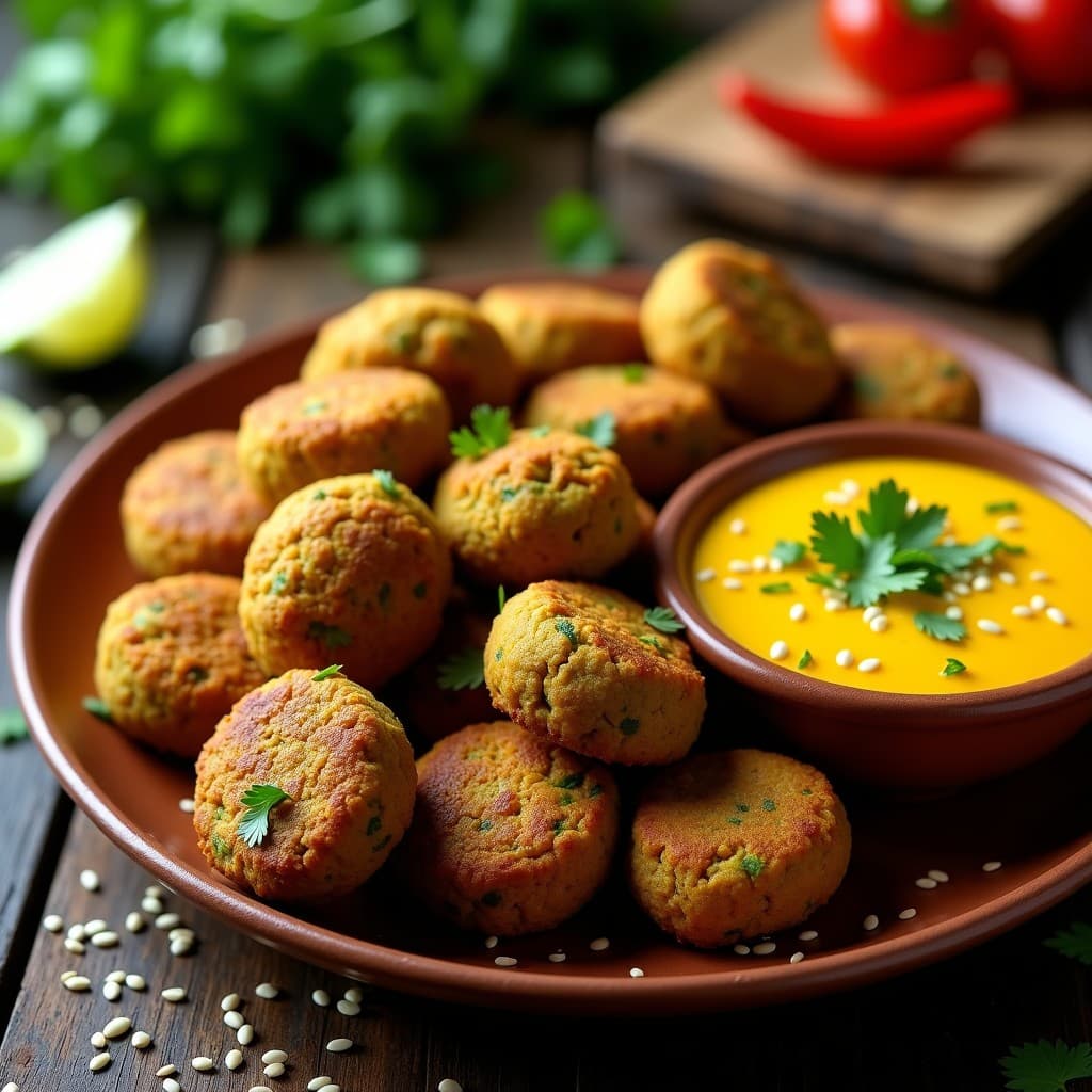 Falafel de Habas Verdes y Peruano Ají Amarillo en Airfryer: Receta Árabe con Toque Sudamericano