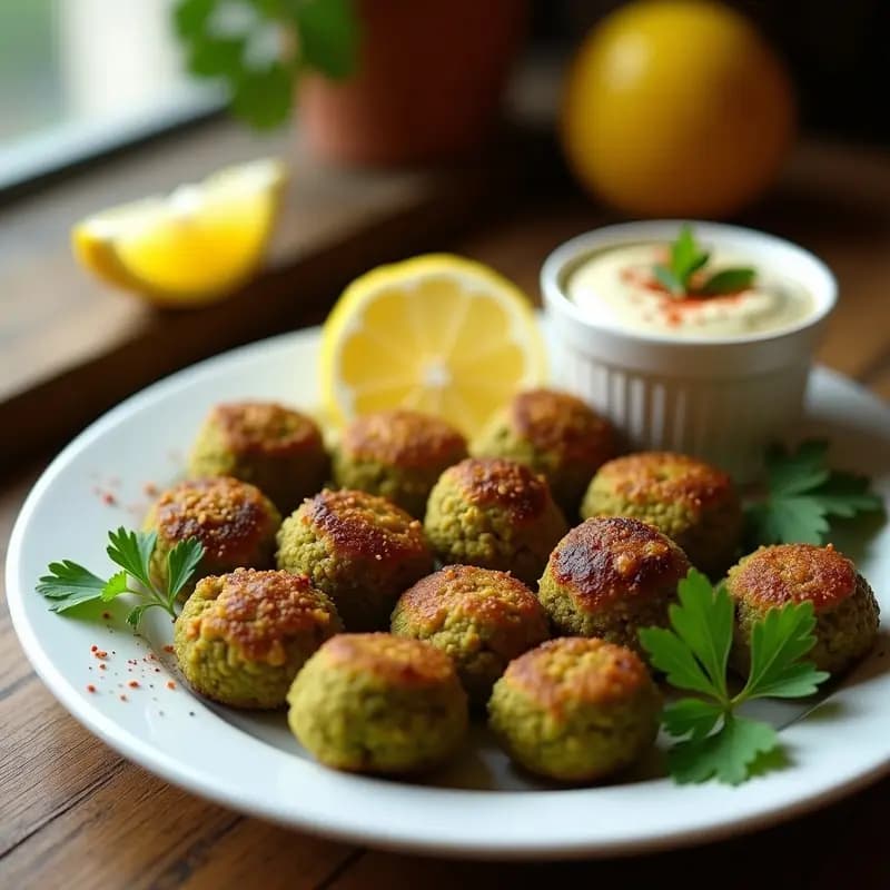 Falafel de Habas Verdes y Cilantro: Aperitivo Egipcio Crujiente en Sartén