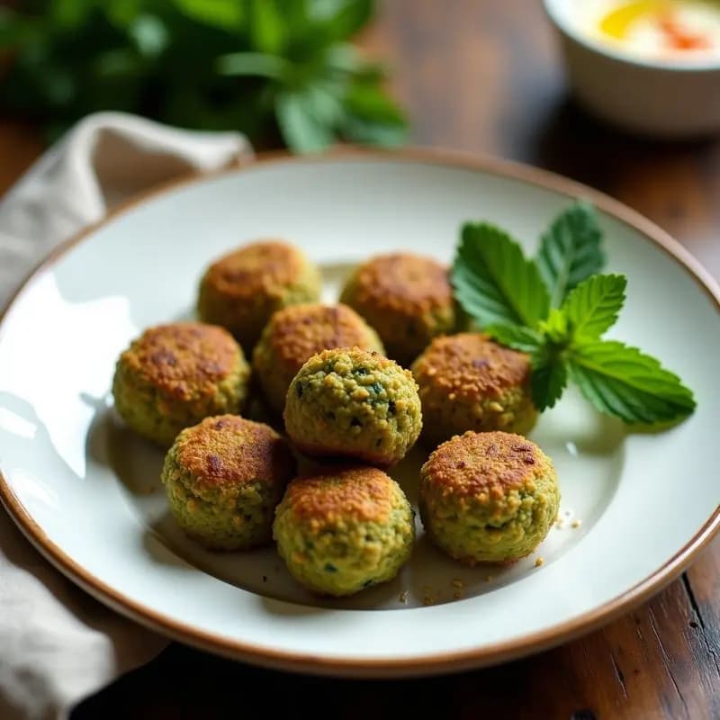 Falafel de Habas Verdes y Hierbabuena: Entrante Egipcio con Toque Fresco