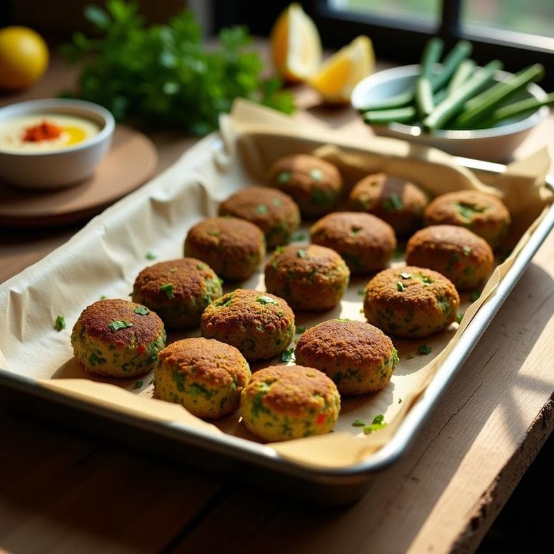 Falafel de Habas Verdes al Horno: Receta Libanesas Sin Garbanzos y Crujiente