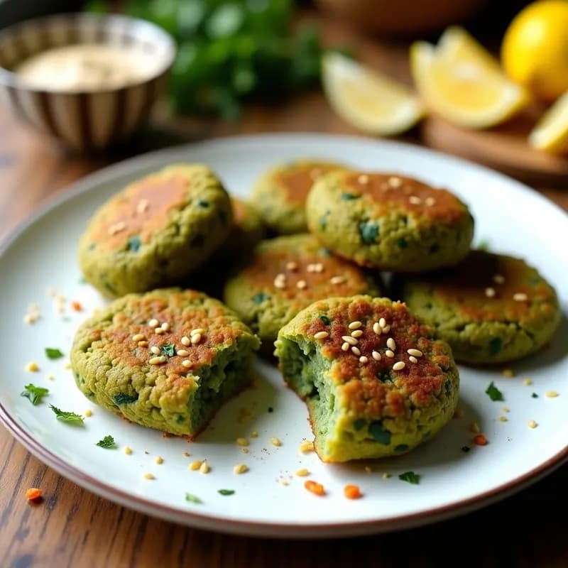 Falafel de Habas Verdes y Hierbas: Receta de Oriente Medio Sin Garbanzos en Thermomix