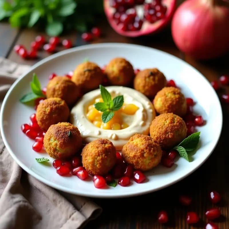 Falafel al Horno con Sahina de Tahini y GranTreeada: Aperitivo Líbano Keto
