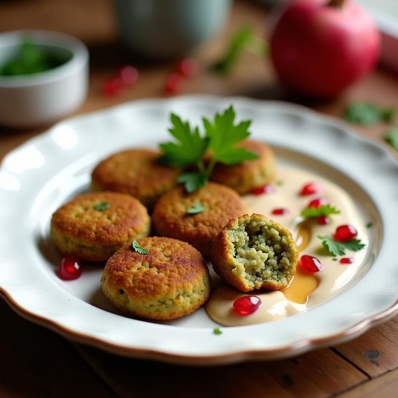 Falafel al Horno con Salsa de Tahini y Granada: Receta Sin Freír y Alta en Fibra
