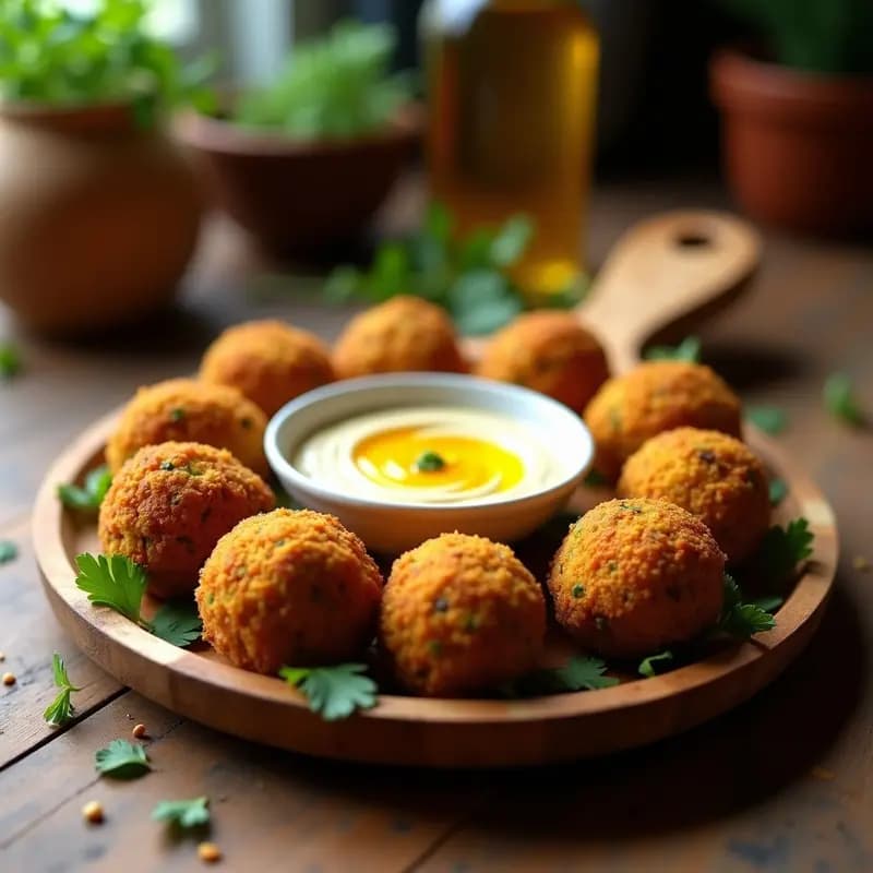  Falafel al Horno con Salsa de Tahini y Granadilla: Receta Libreana Crispy y Sin Freír