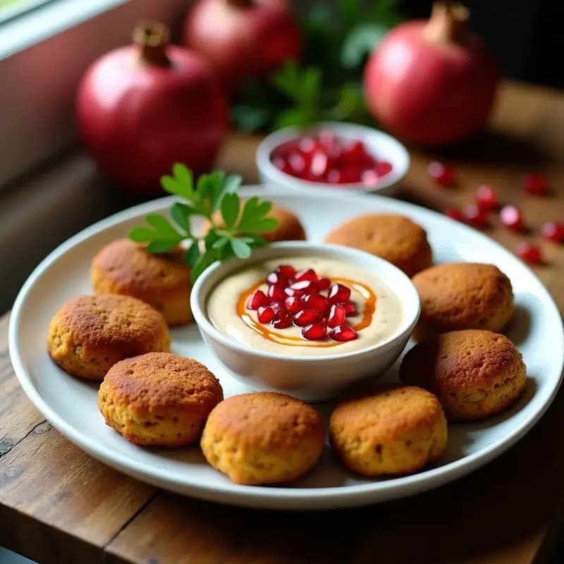 Falafel al Horno con Salsa de Tahini y Granados: Receta Libanesa Sin Fritura