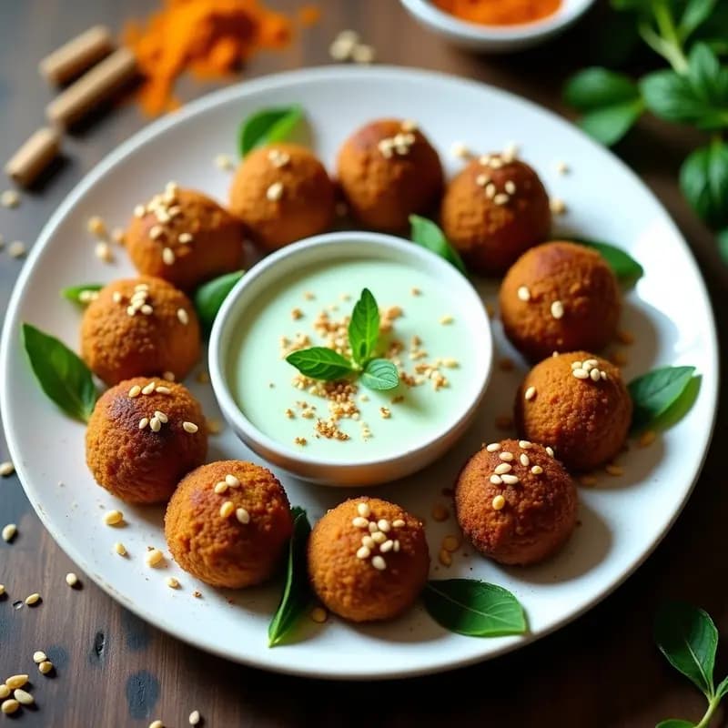 Falafel al Horno con Salsa de Yogur de Soya y Mentas: Receta Lebanesa Crujiente