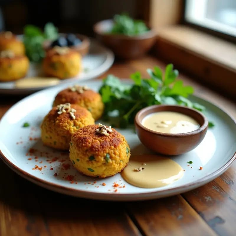 Falafel al Horno con Tahini y Ensalada de Pepino: Receta Mediterránea Keto y Sin Gluten